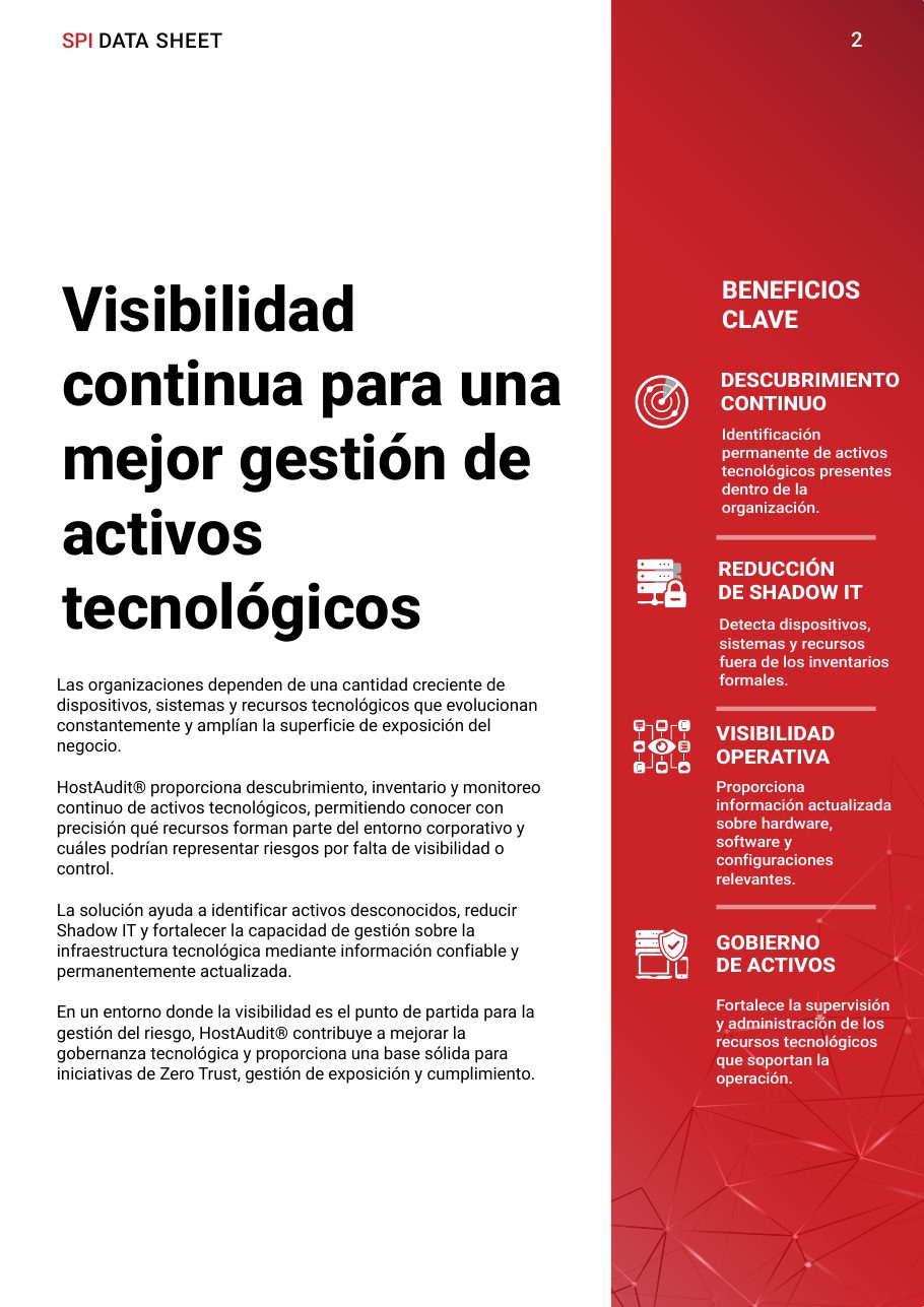 Data sheet HOSTAUDIT página 2
